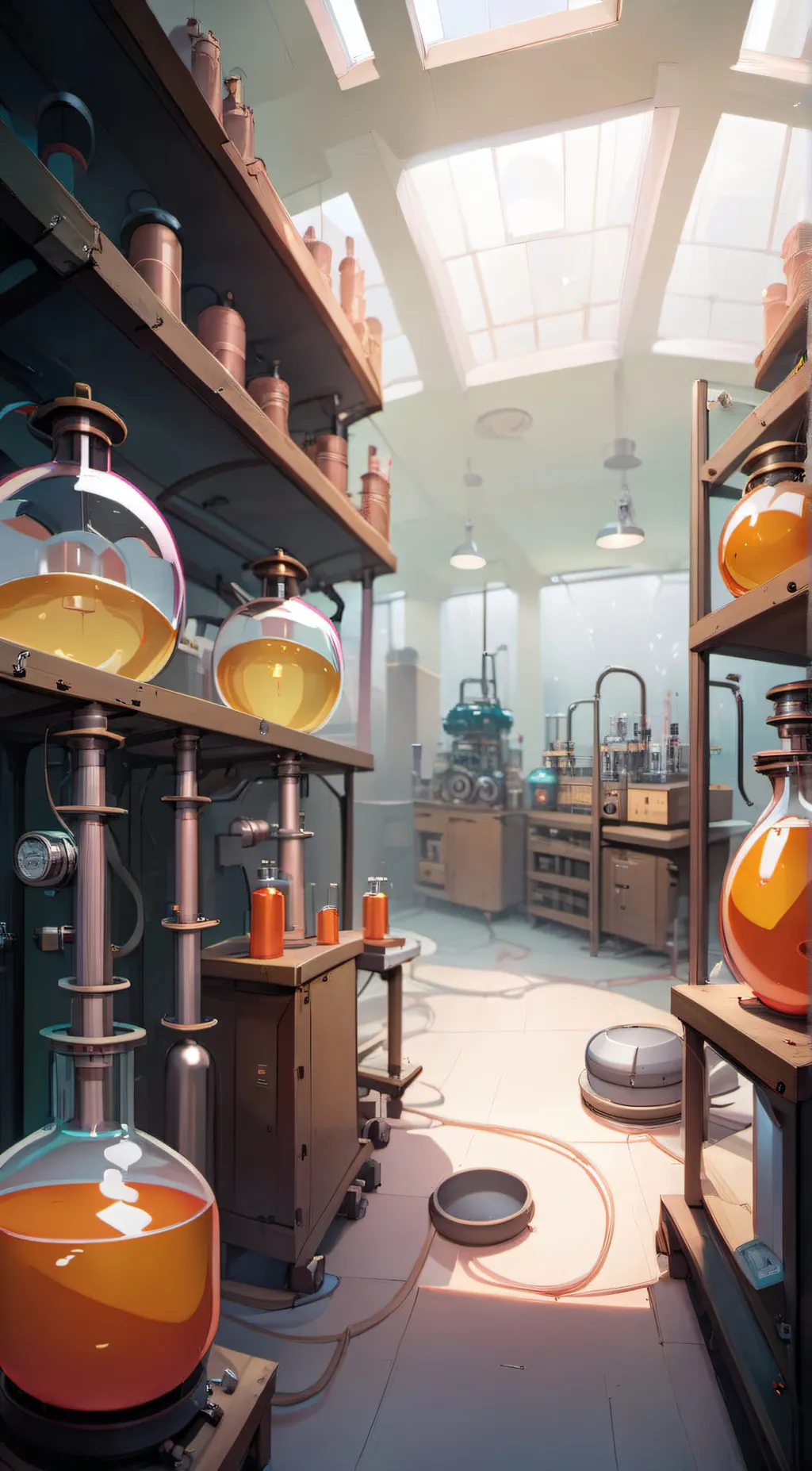 ai character: Inflation lab background