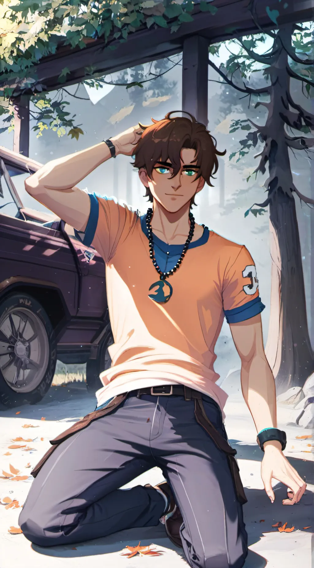 ai character: Percy Jackson  background