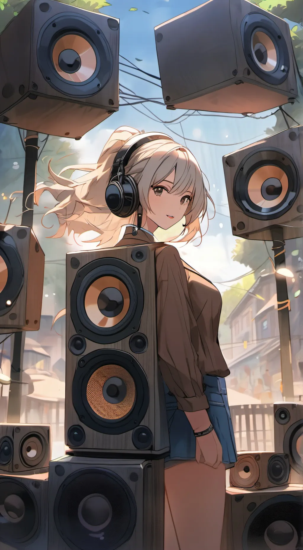 ai character: speaker woman background