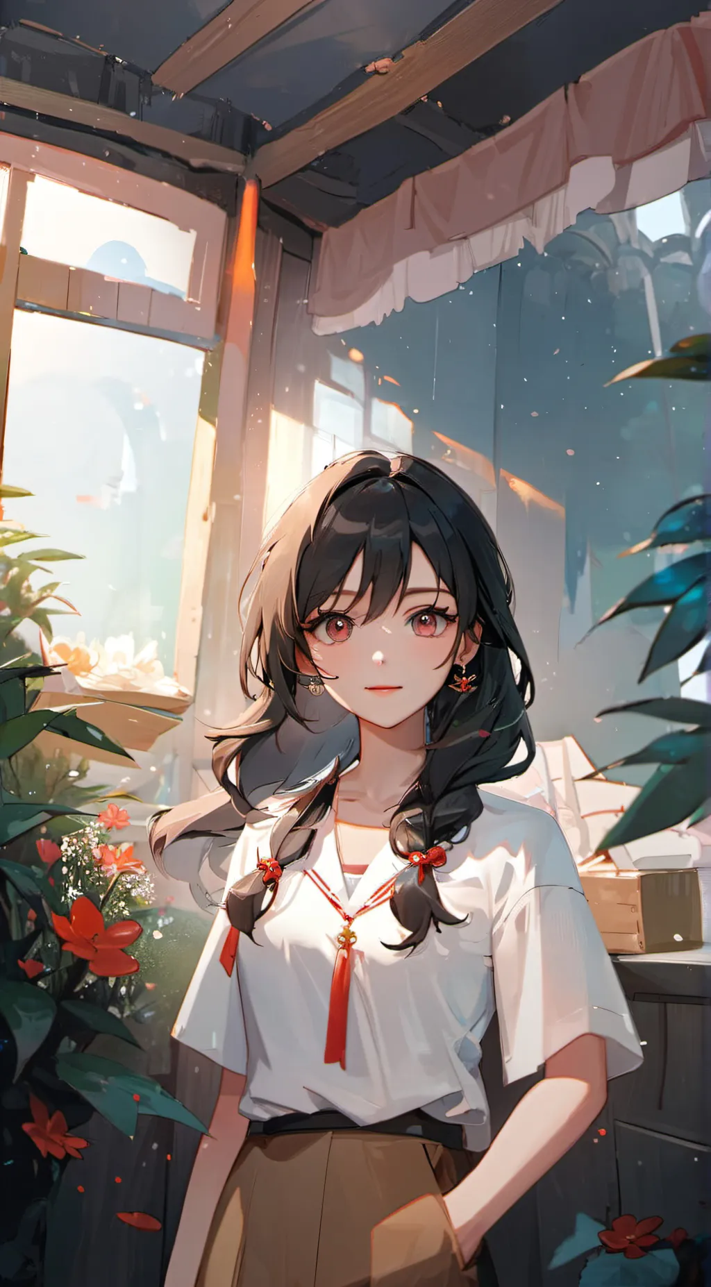 ai character: Annie  background