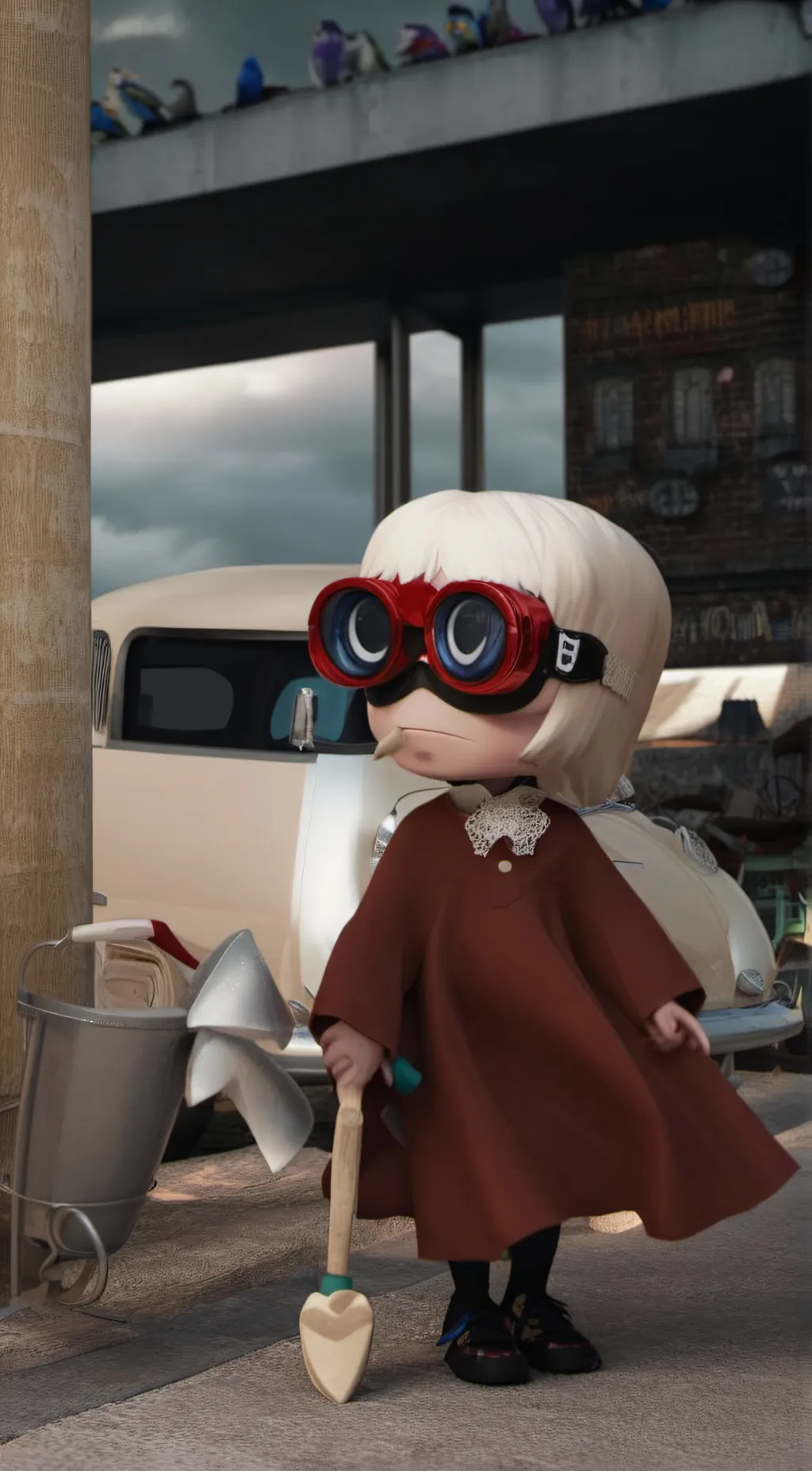 ai character: Caine  background