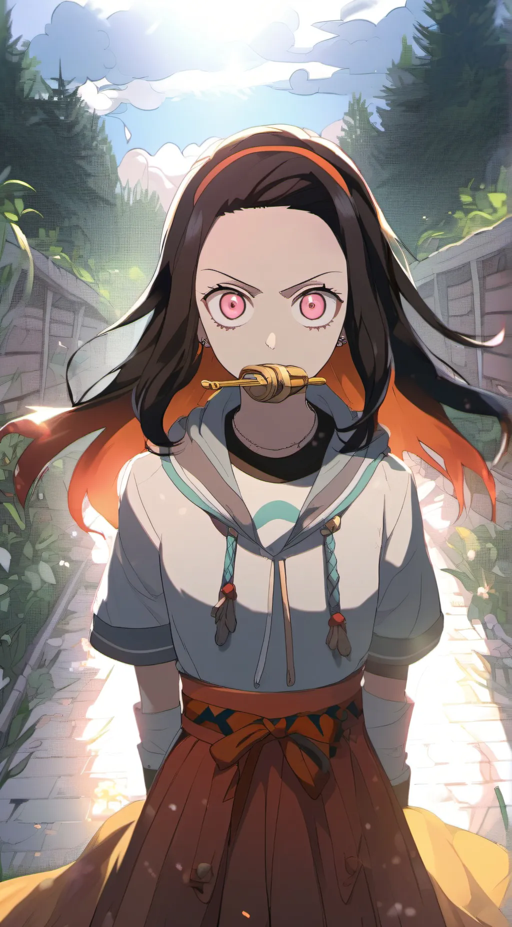 ai character: Nezuko  background