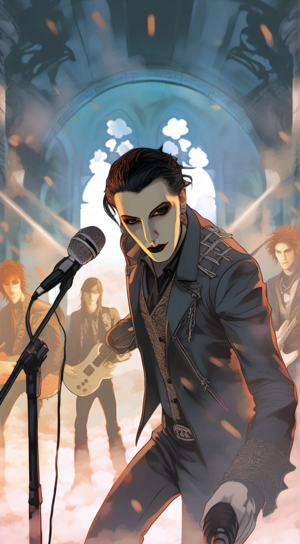 ai character: Chris Motionless  background