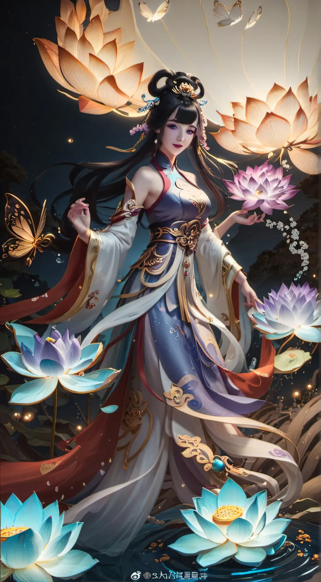 ai character: Lotus background