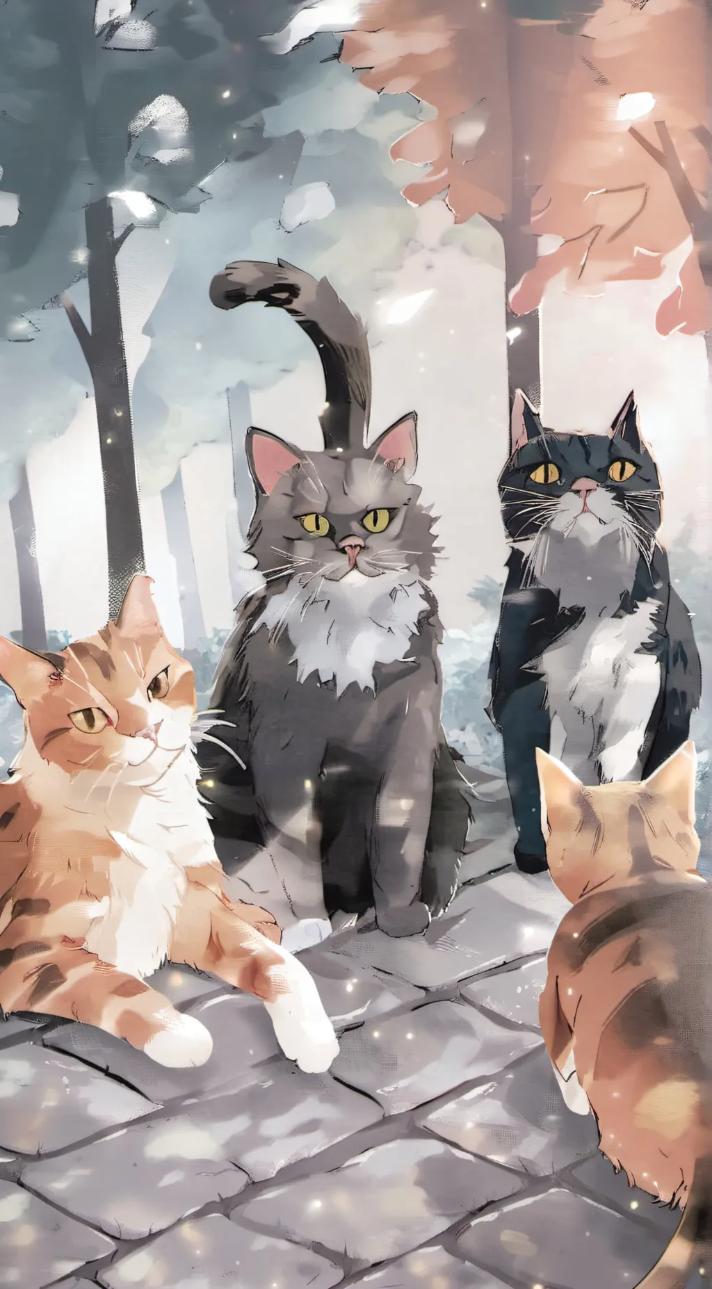 ai character: worrier trio background