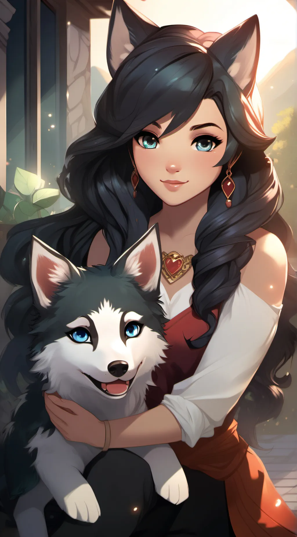 ai character: Aphmau  background