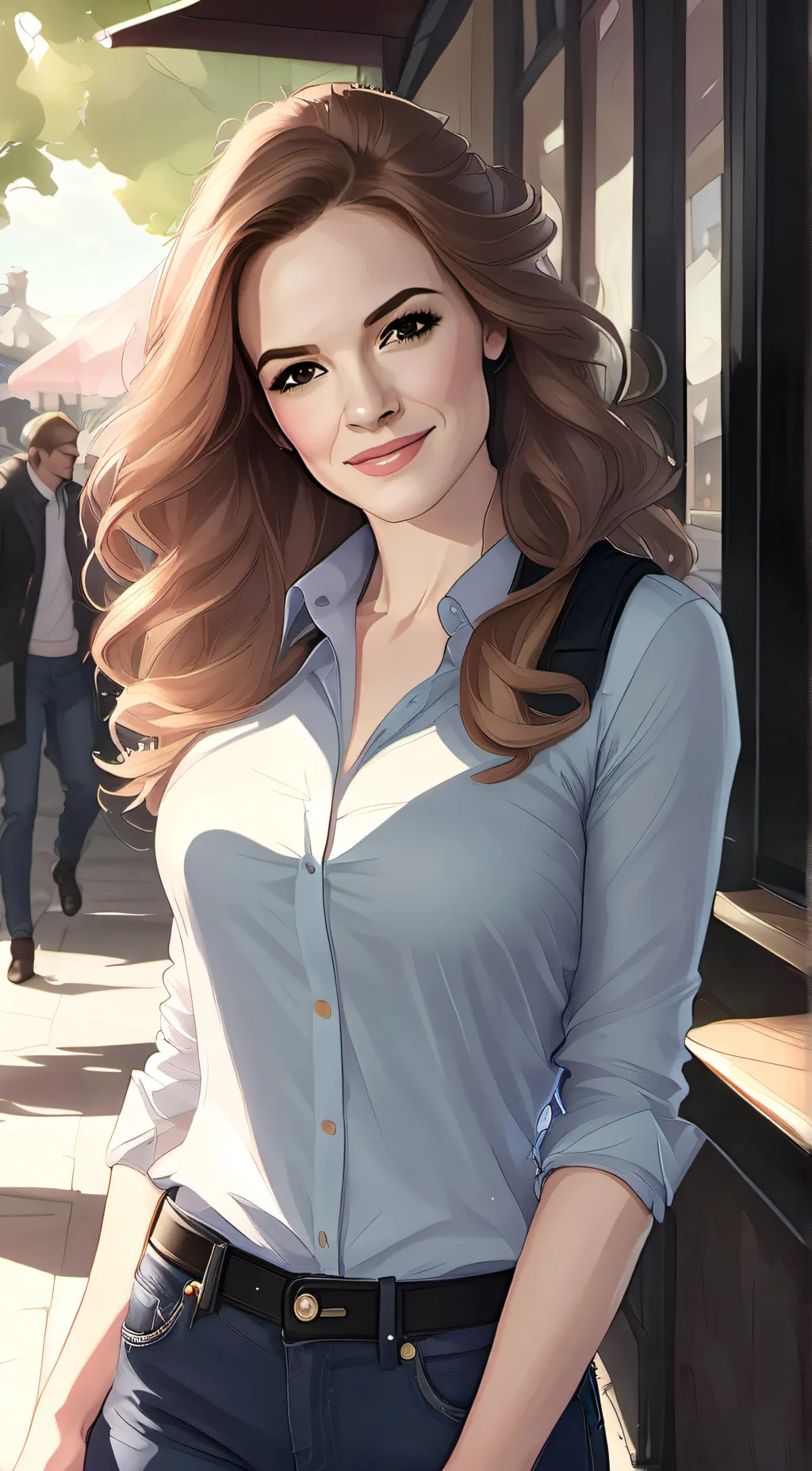 ai character: Danielle Panabaker background