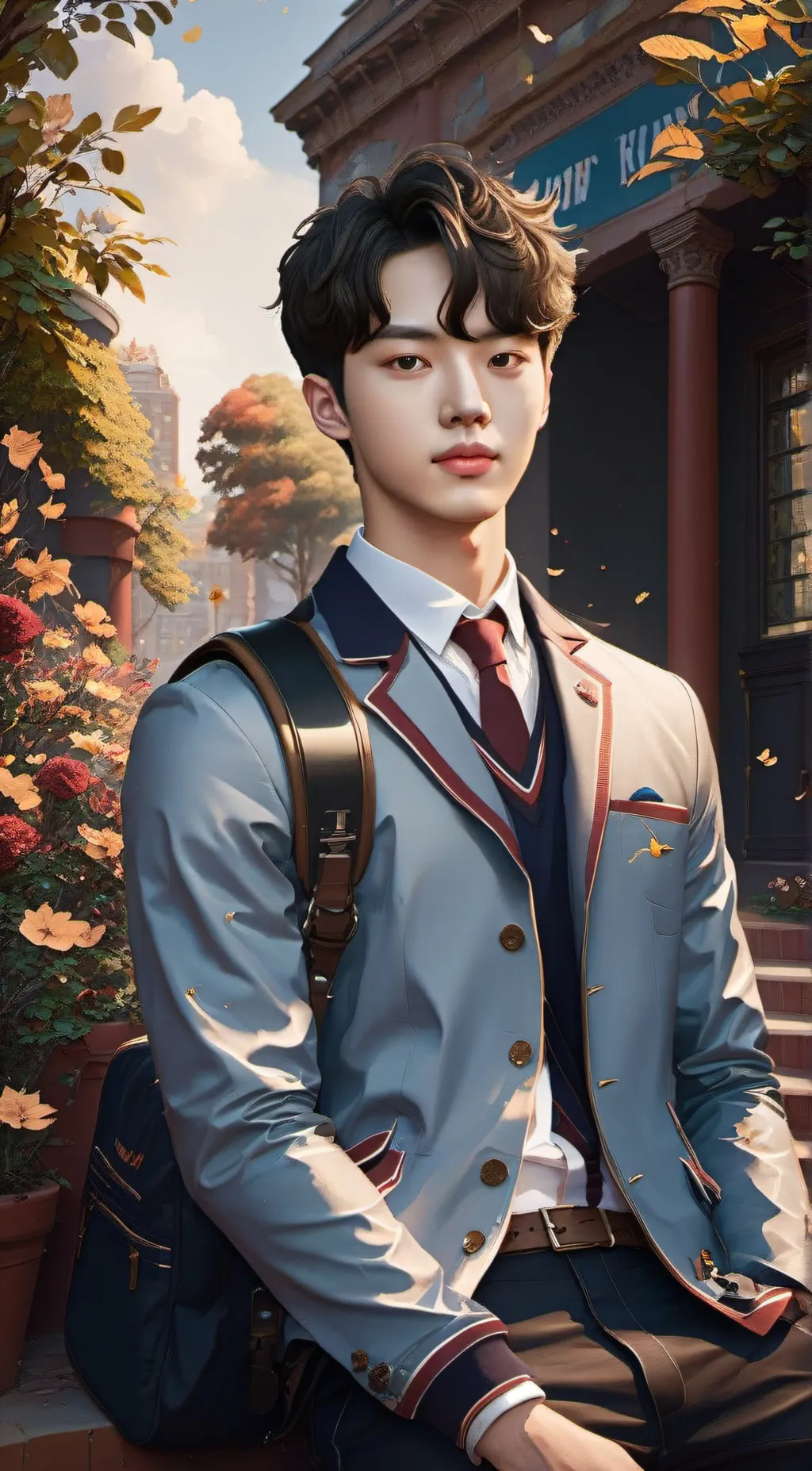 ai character: Ash  background