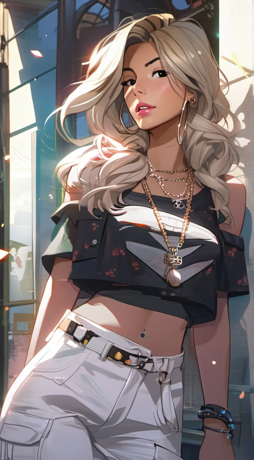 ai character: Melanie  background