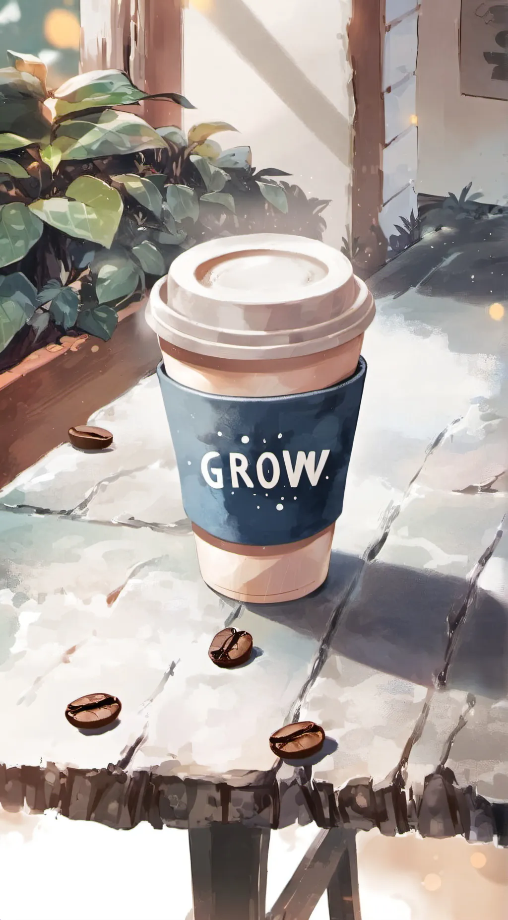ai character: Bimbo Coffee  background