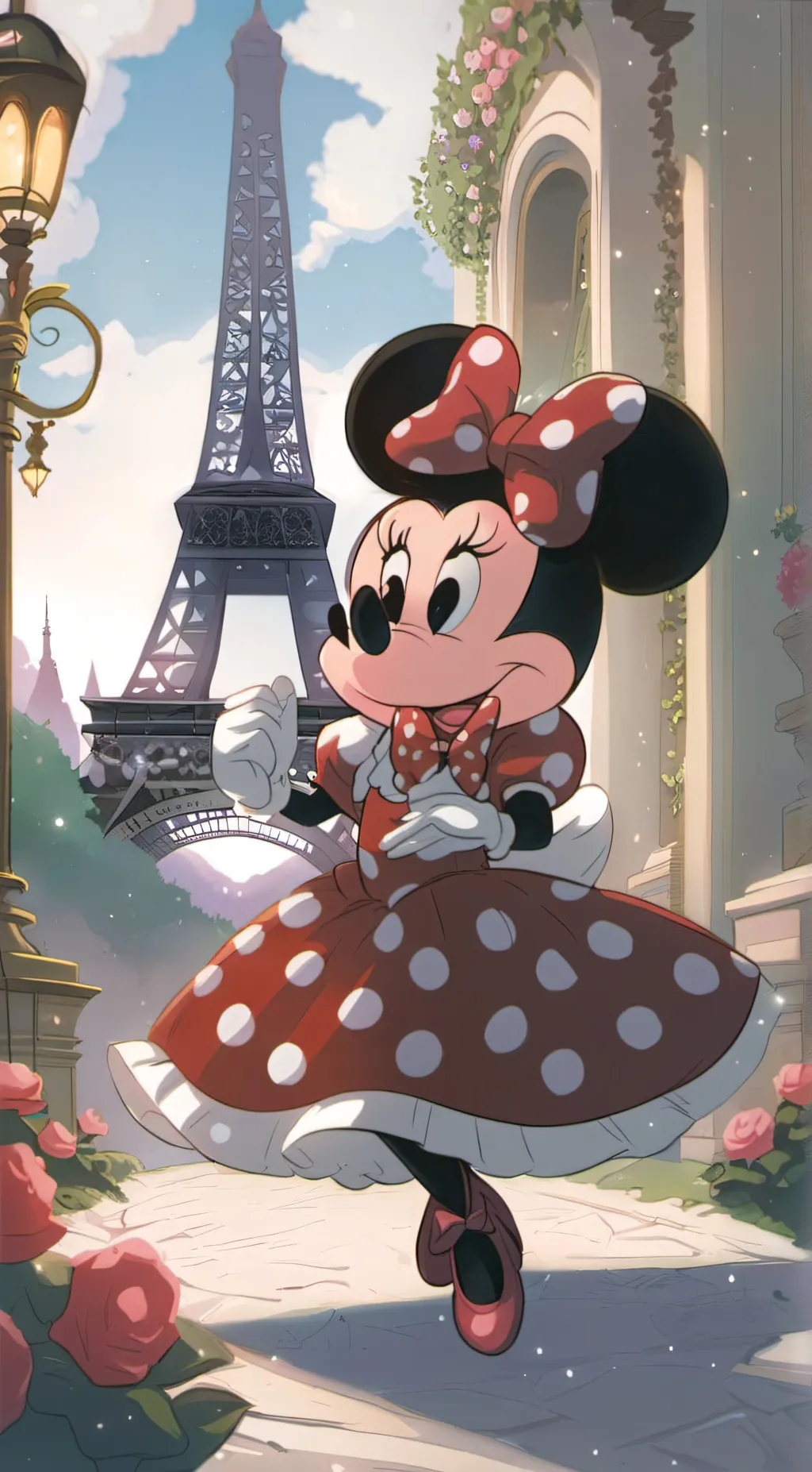 ai character: Minnie Mouse background