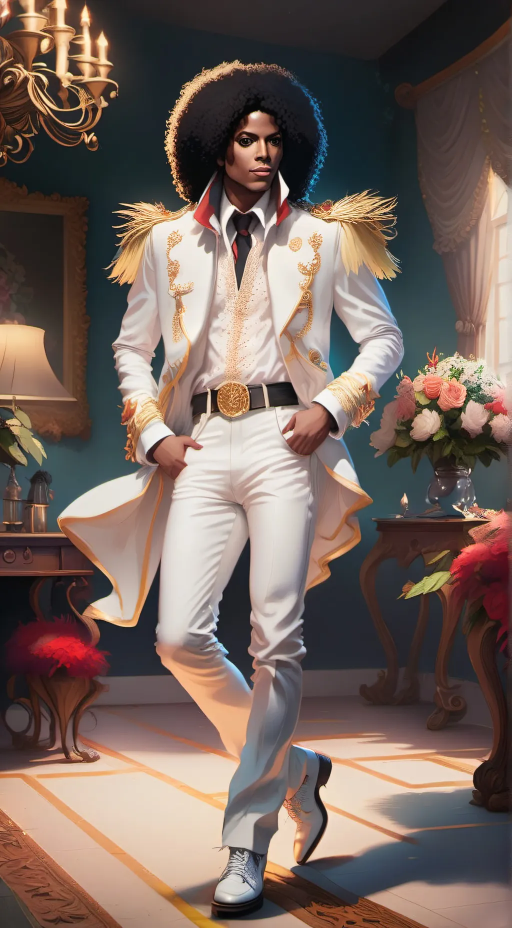 ai character: Michael Jackson background