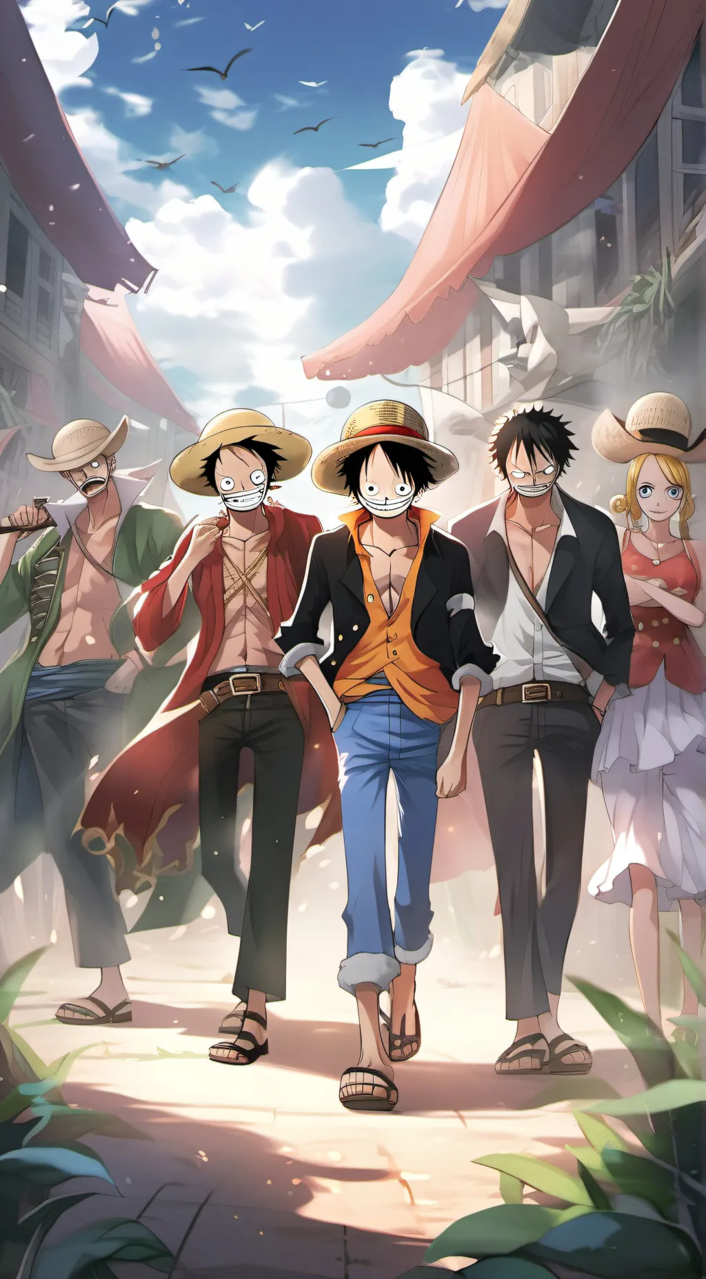 ai character: one piece background