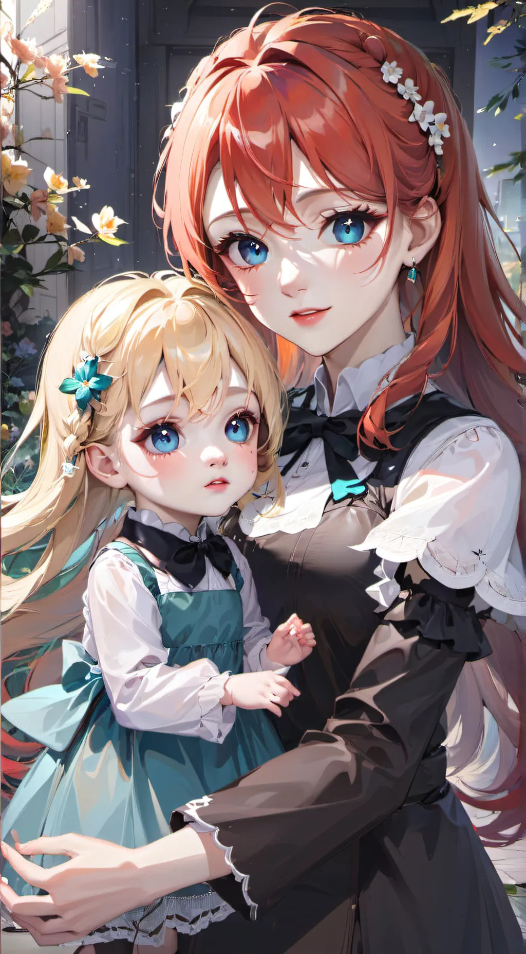 ai character: Luna and Maya background