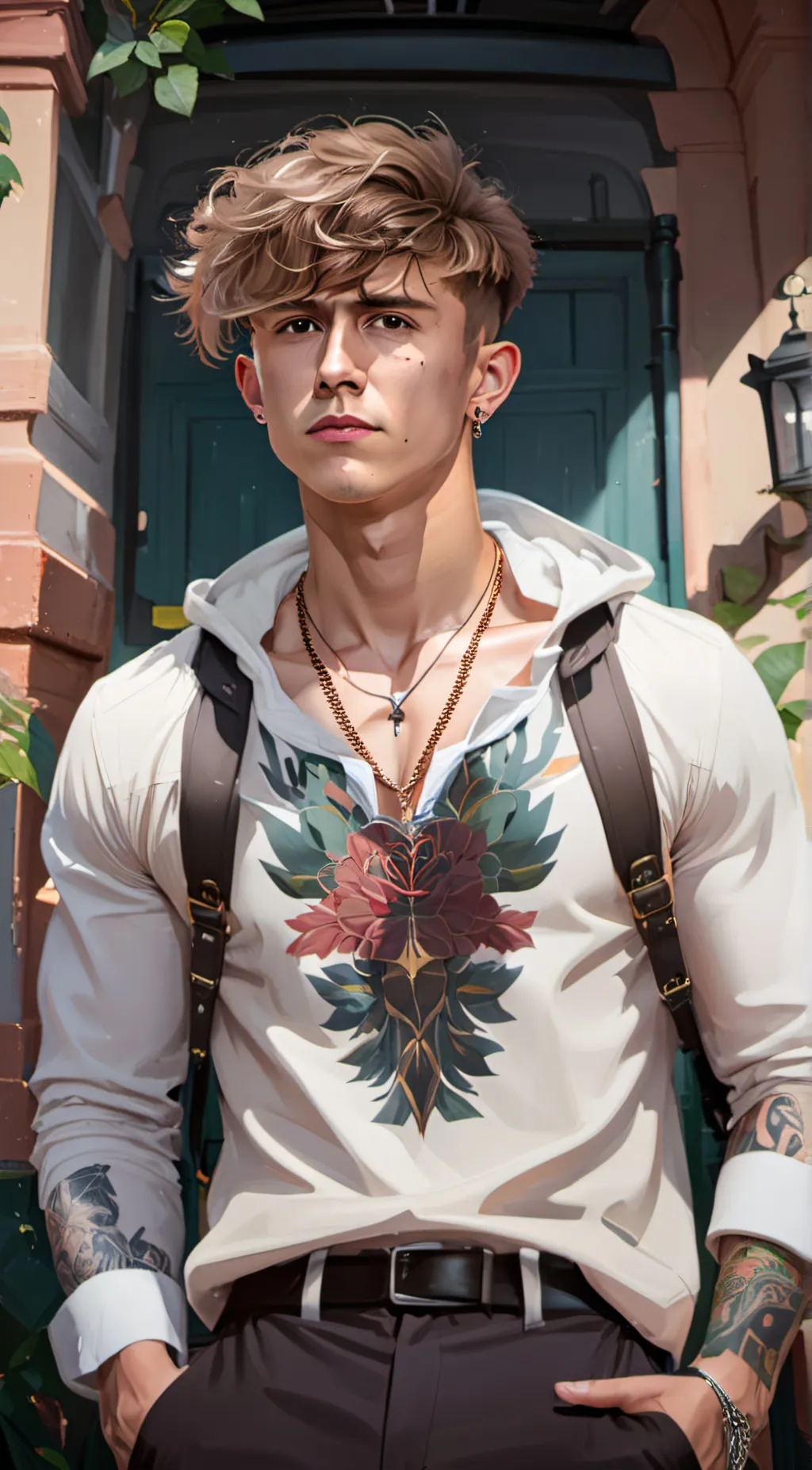 ai character: Hook from aew  background