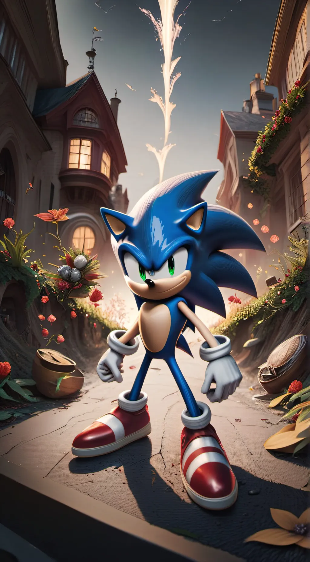 ai character: Sonic Prime background
