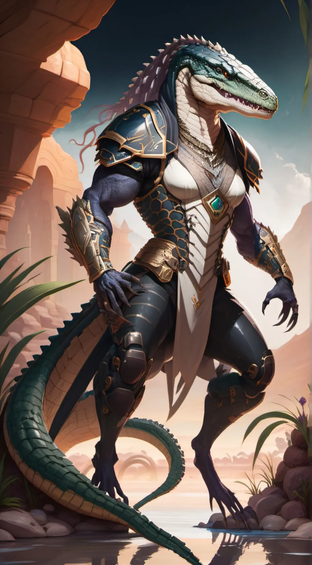 ai character: The Oasis Hunter background