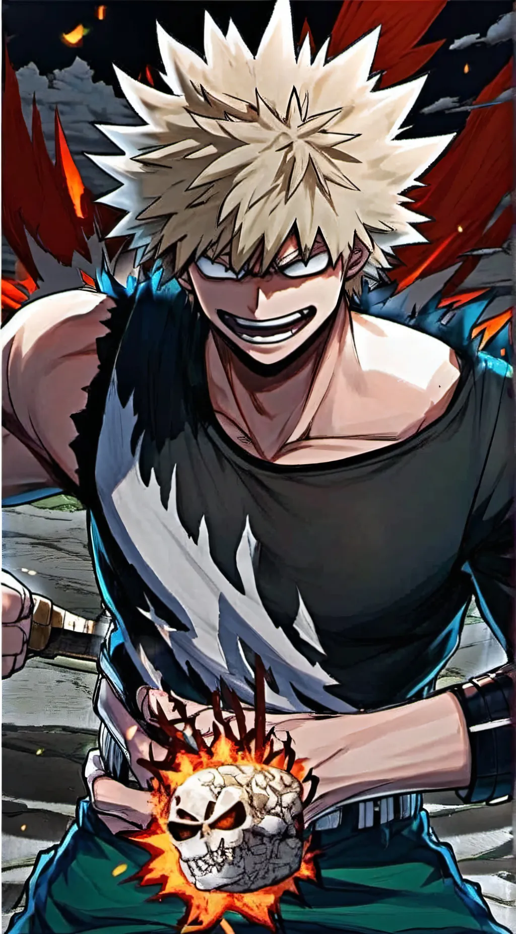 ai character: Villain Bakugo background