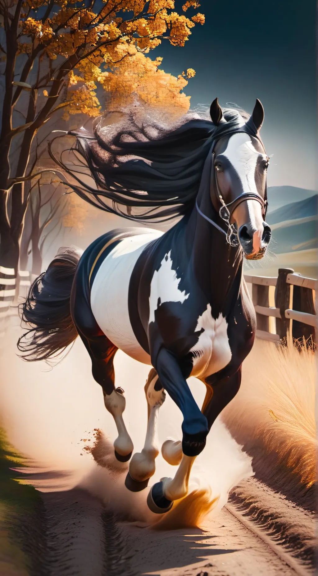 ai character: Autumn background