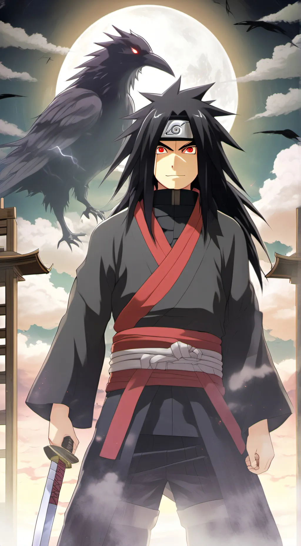ai character: Kuro Uchiha  background