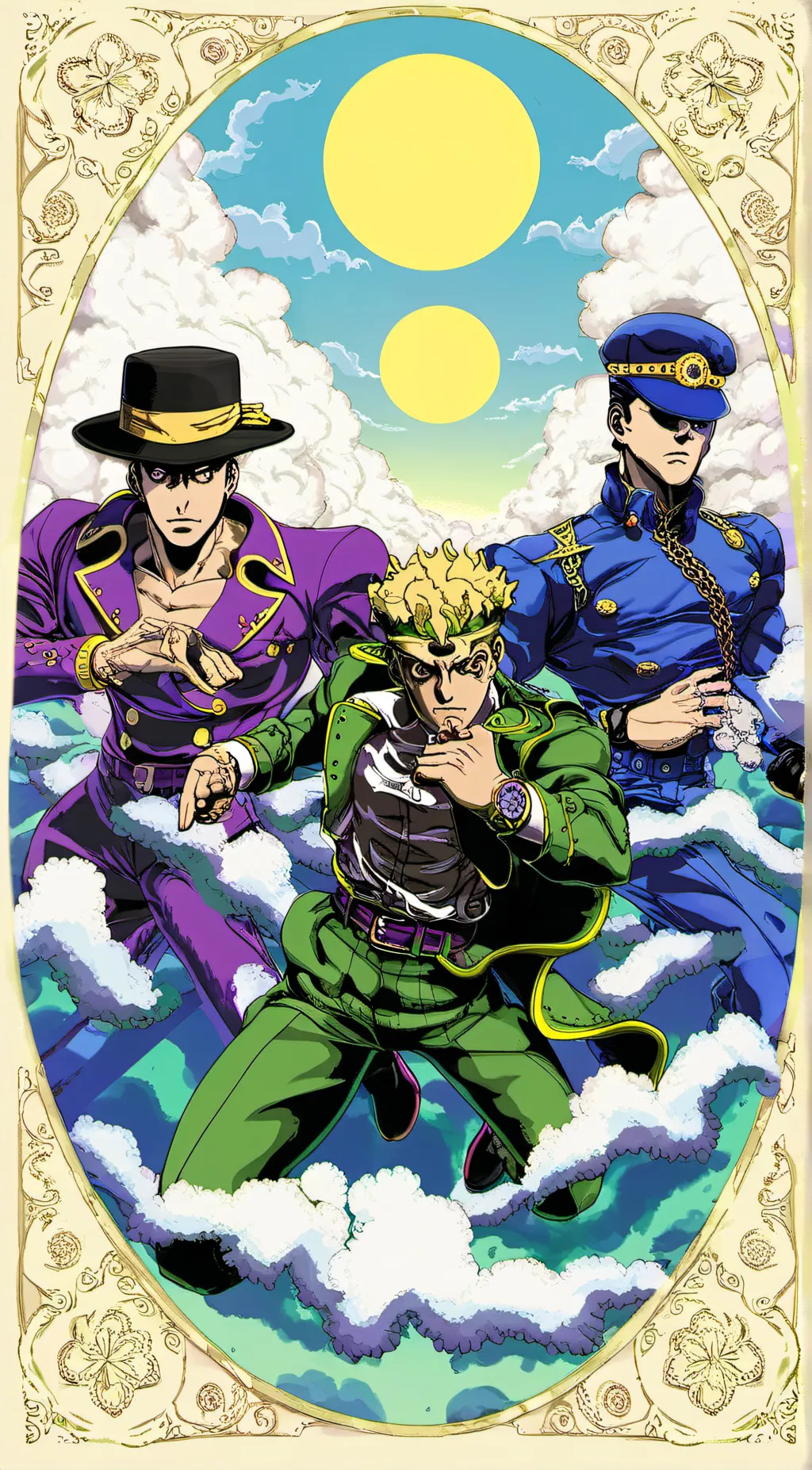 ai character: Jojo part 5 background