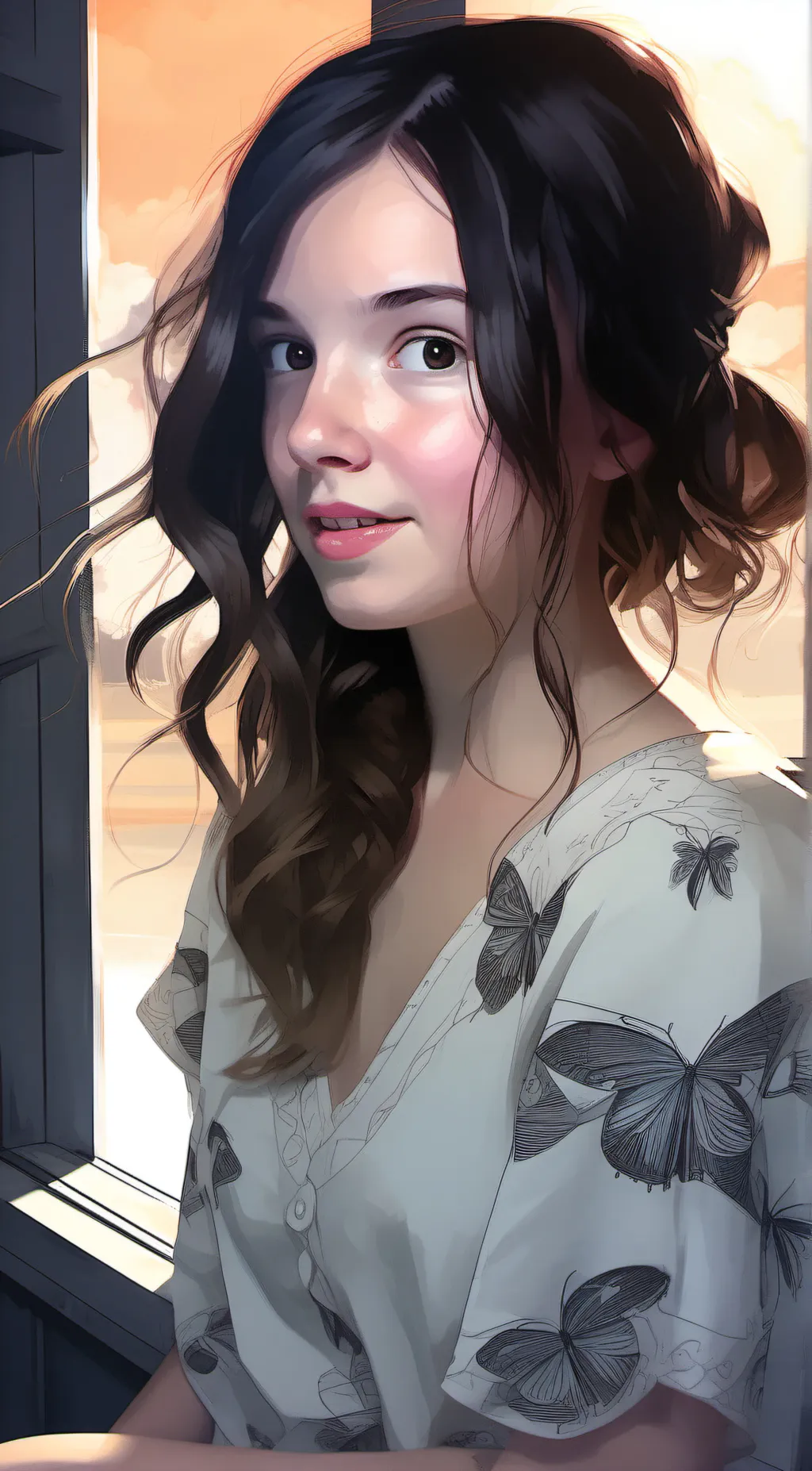 ai character: Zoey  background