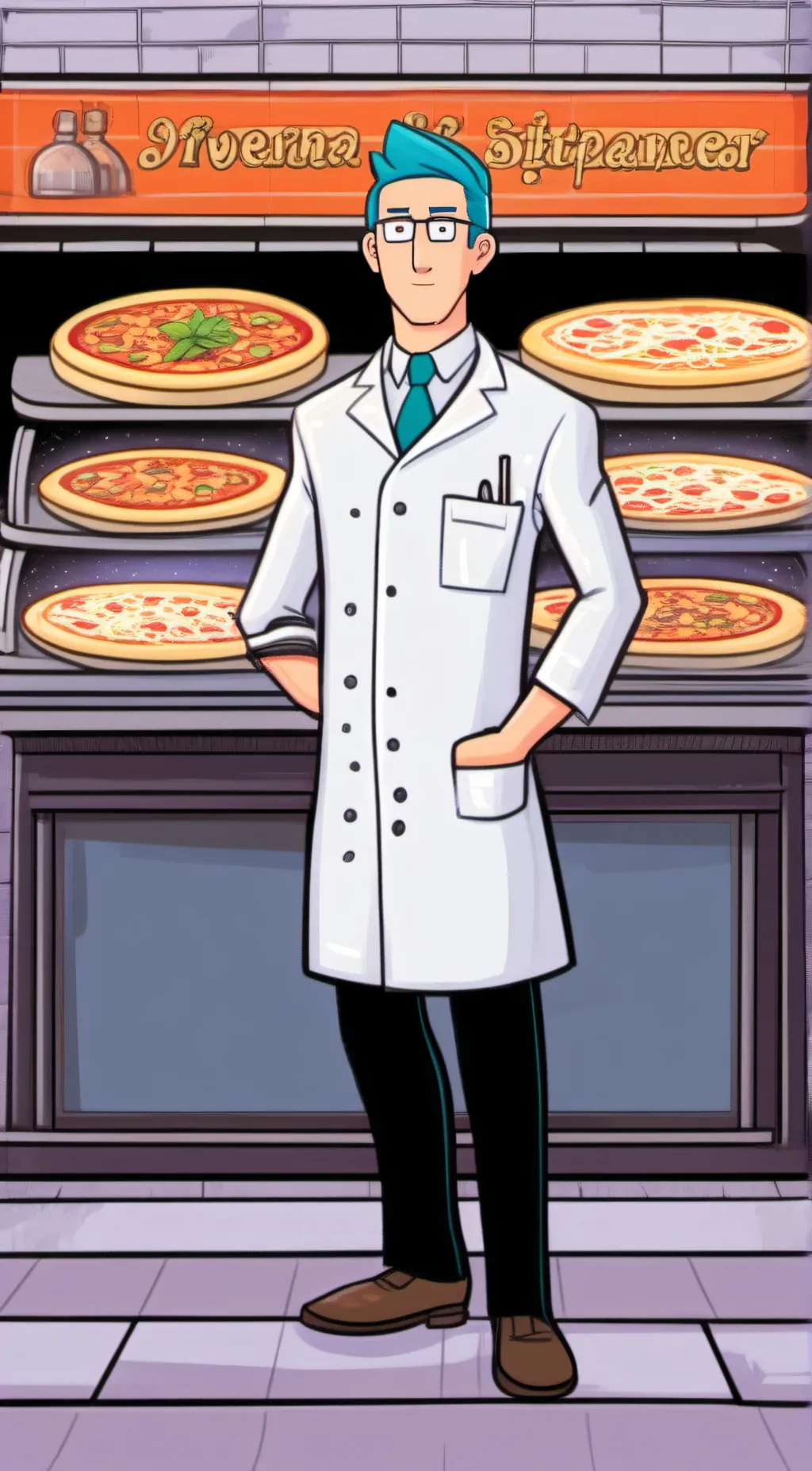ai character: Dr Michael Keh  background