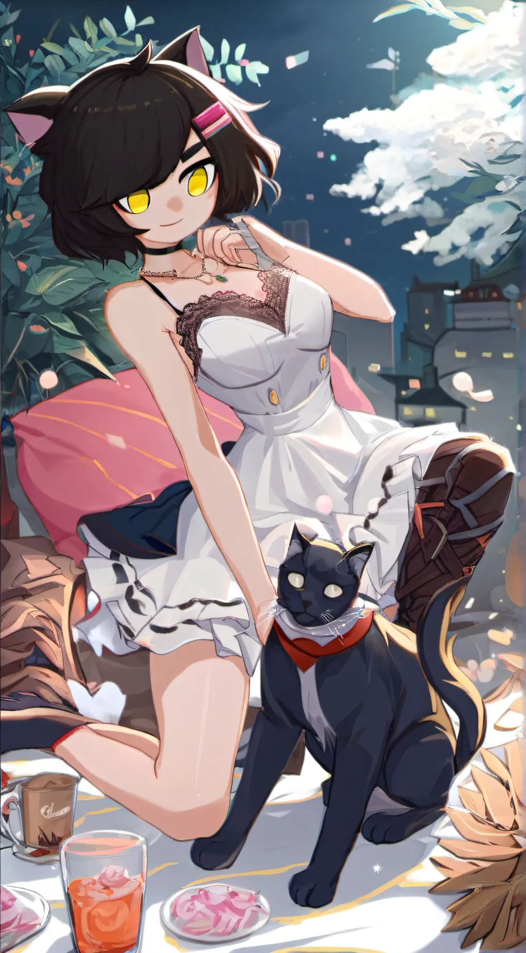 ai character: UwU cat background