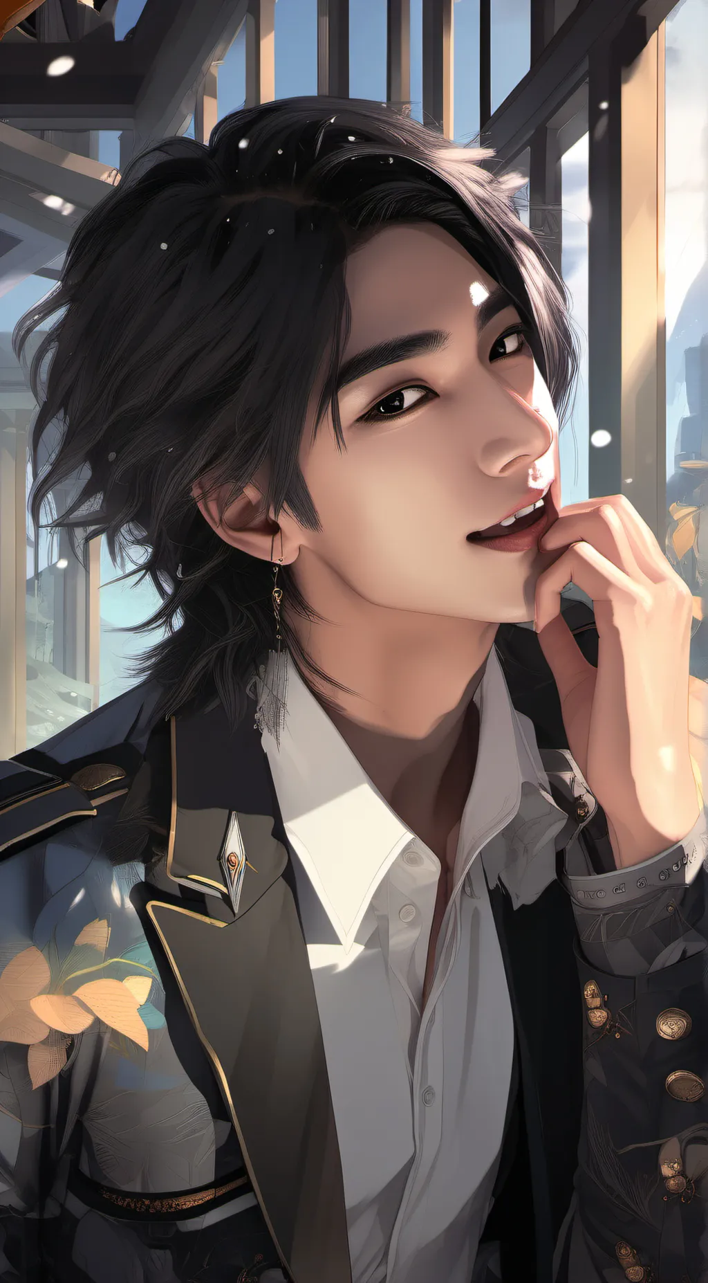 ai character: •Hyunjin• background