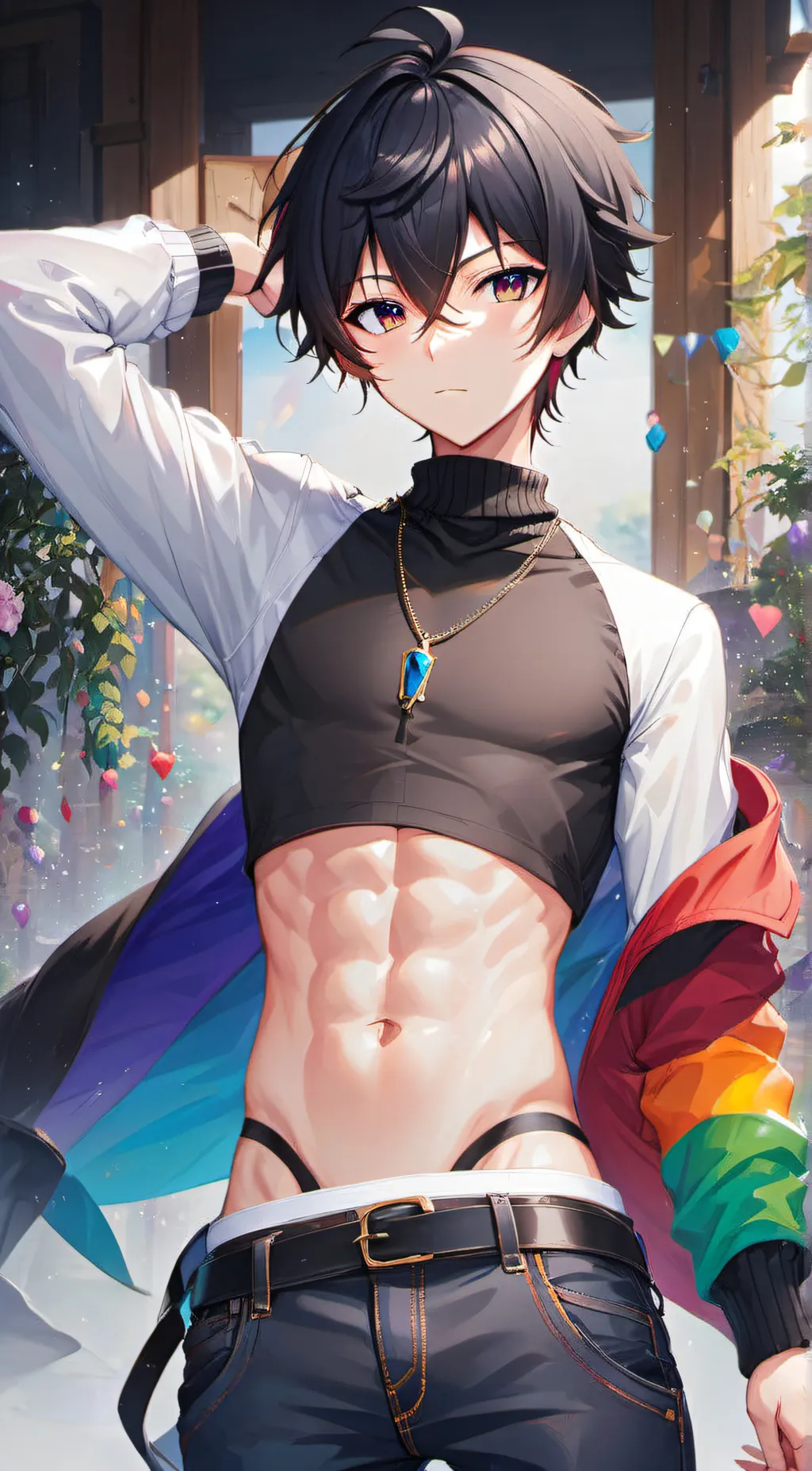 ai character: snow background