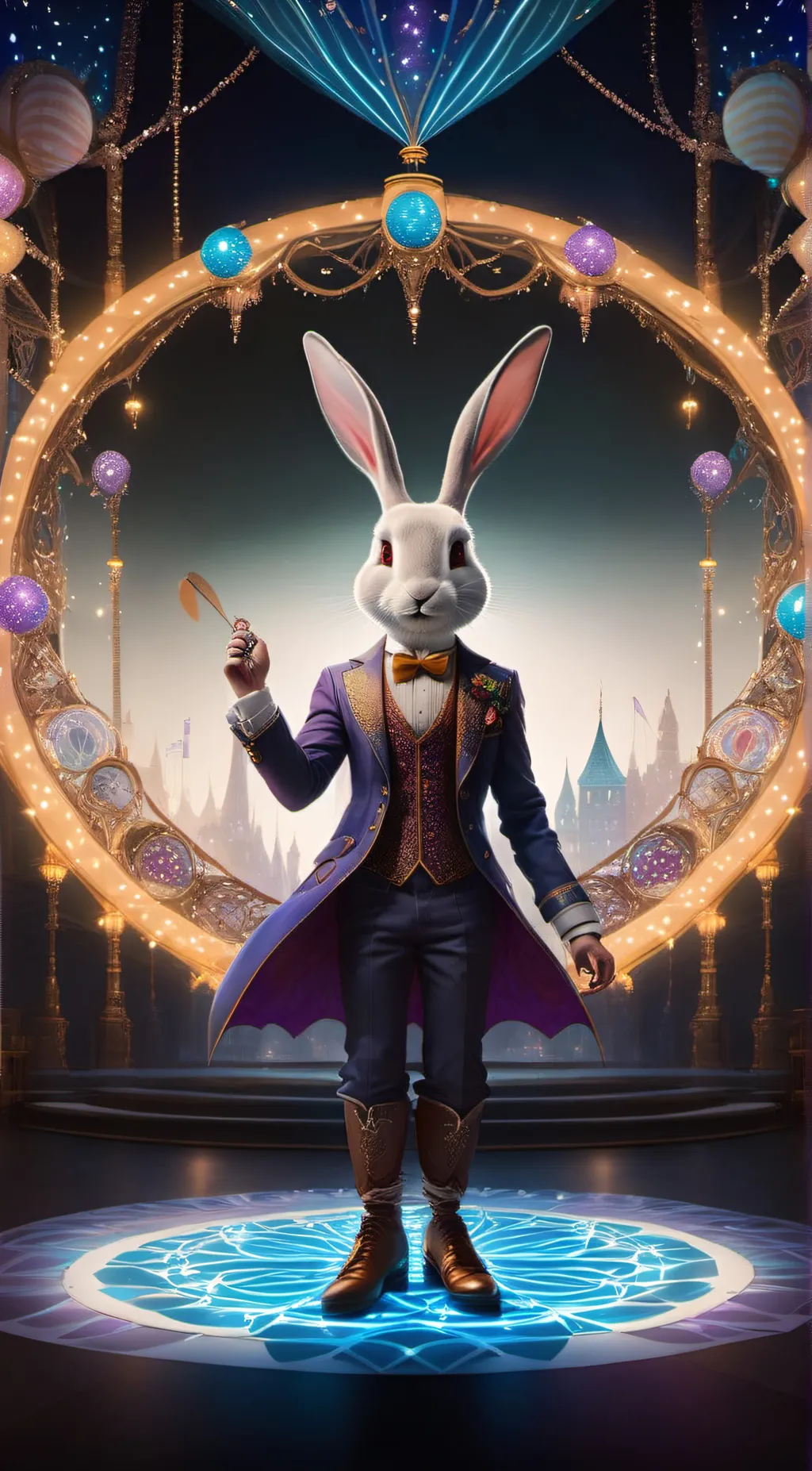 ai character: Jax amazing circus background