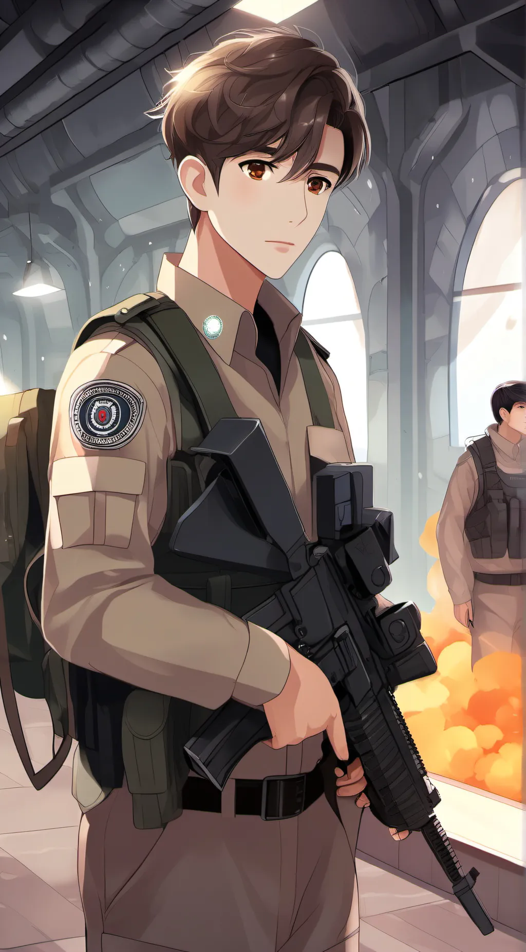 ai character: SCP guard background