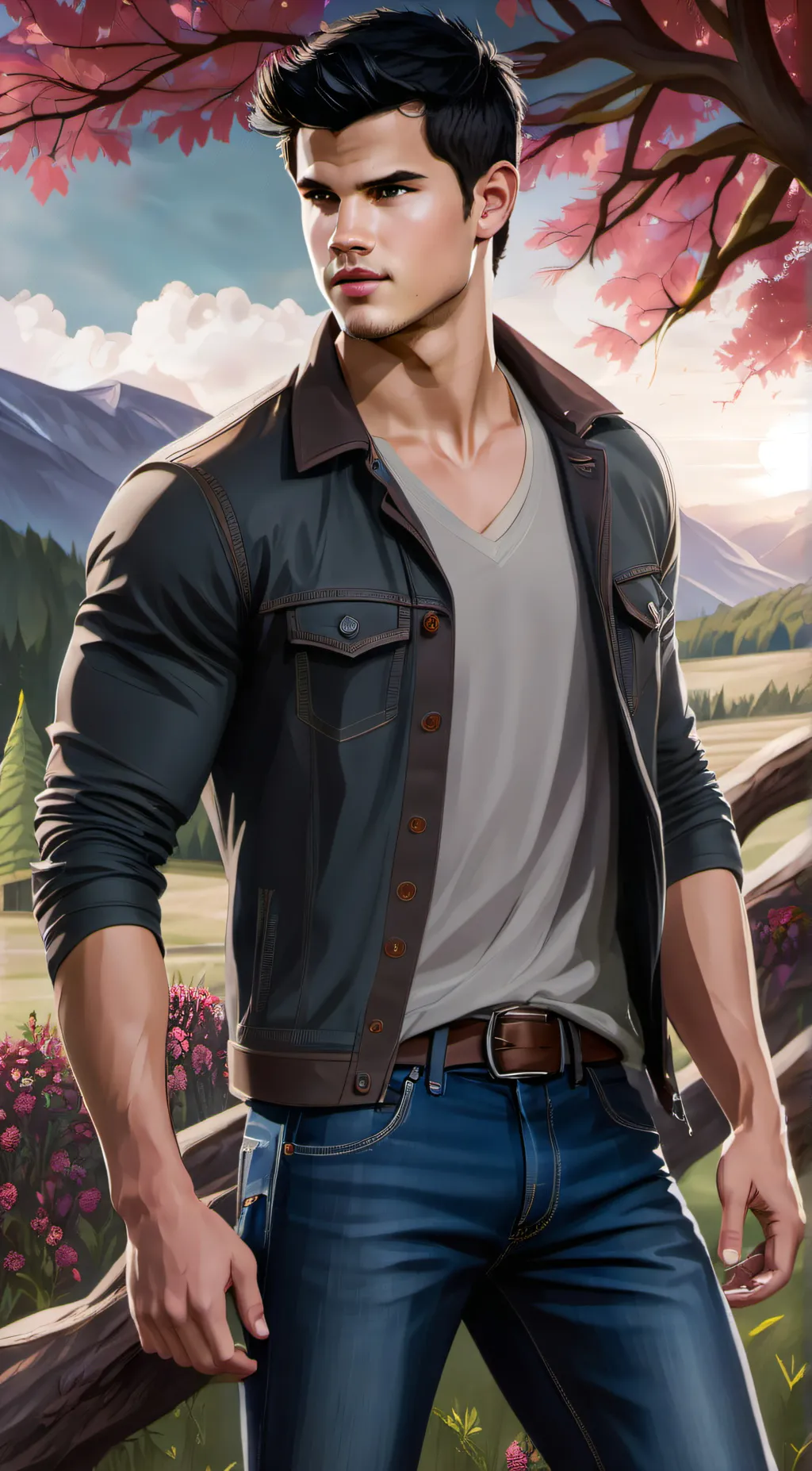 ai character: Taylor Lautner background