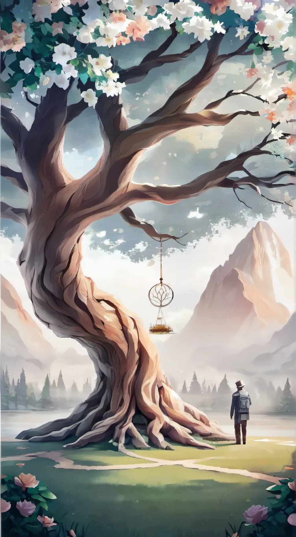 ai character: Think about it- background