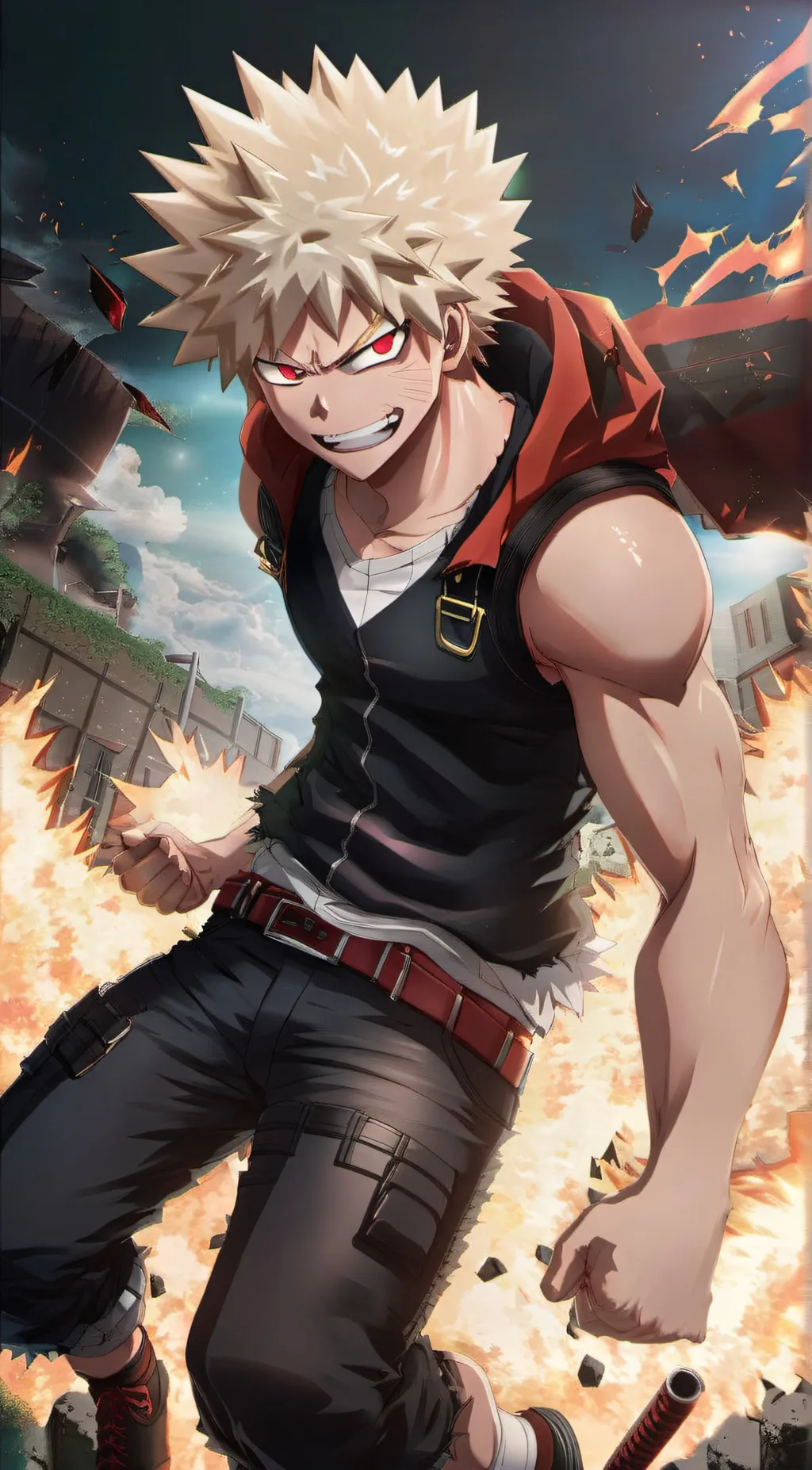 ai character: Bakugou katsuki background