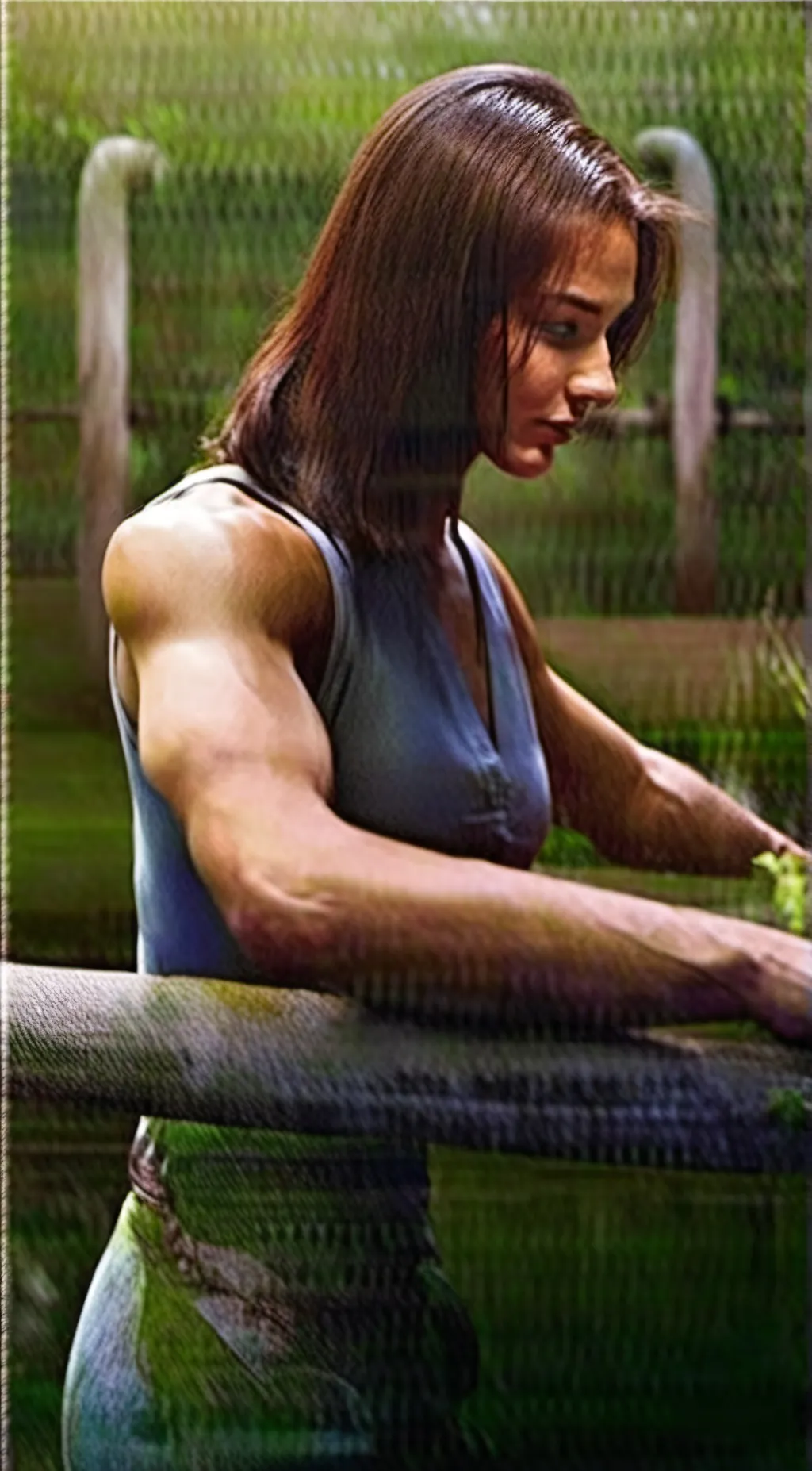 ai character: Strong girl background