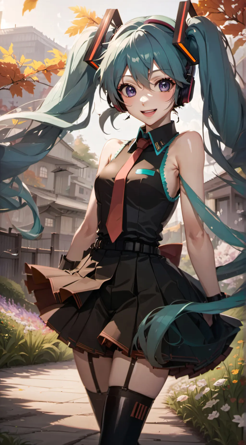 ai character: hatsune miku background