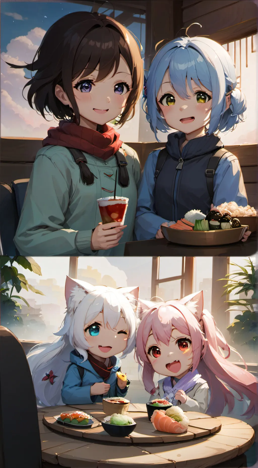 ai character: The friend group background