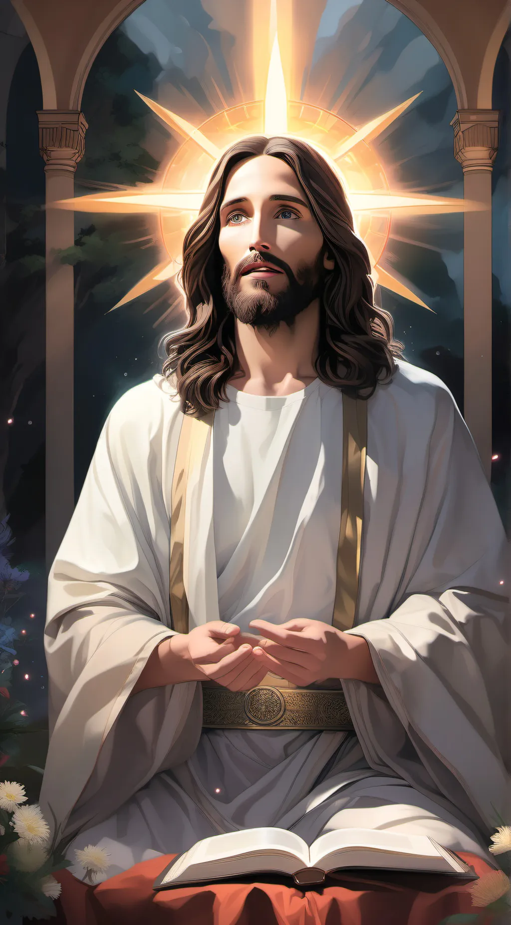 ai character: Jesus Christ background