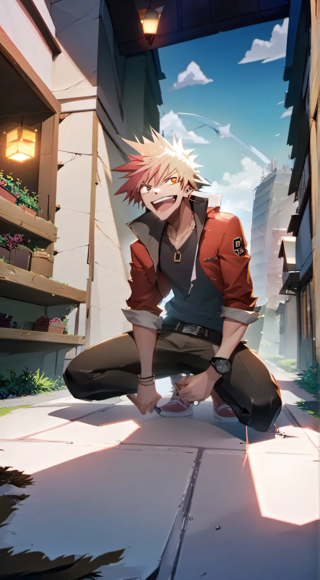 ai character: Katsuki bakugo background