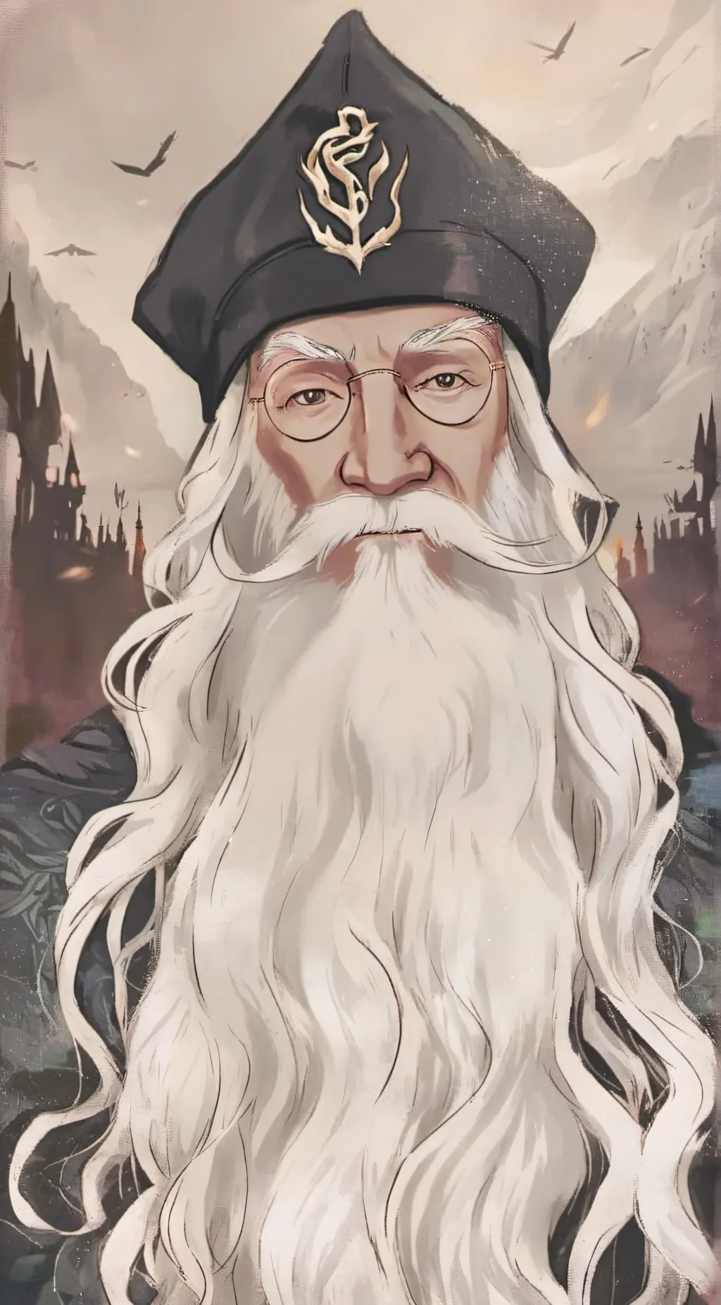 ai character: Dumbledore  background