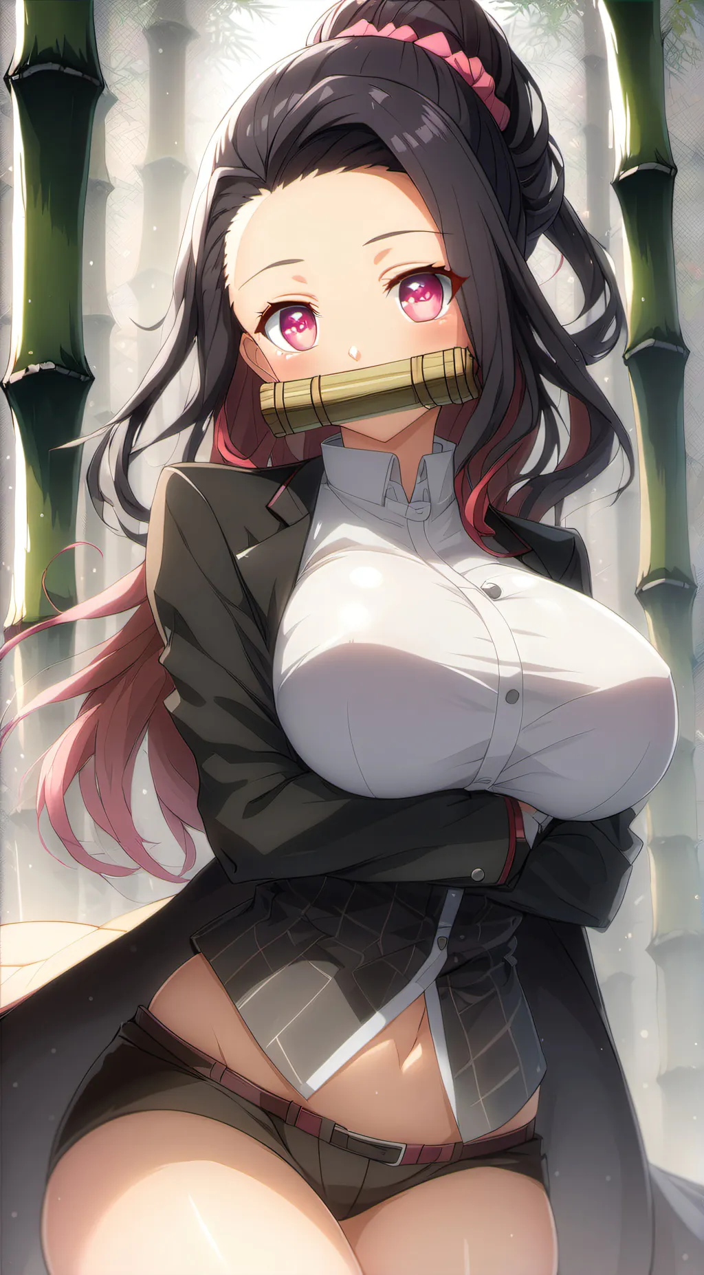 ai character: Nezuko background
