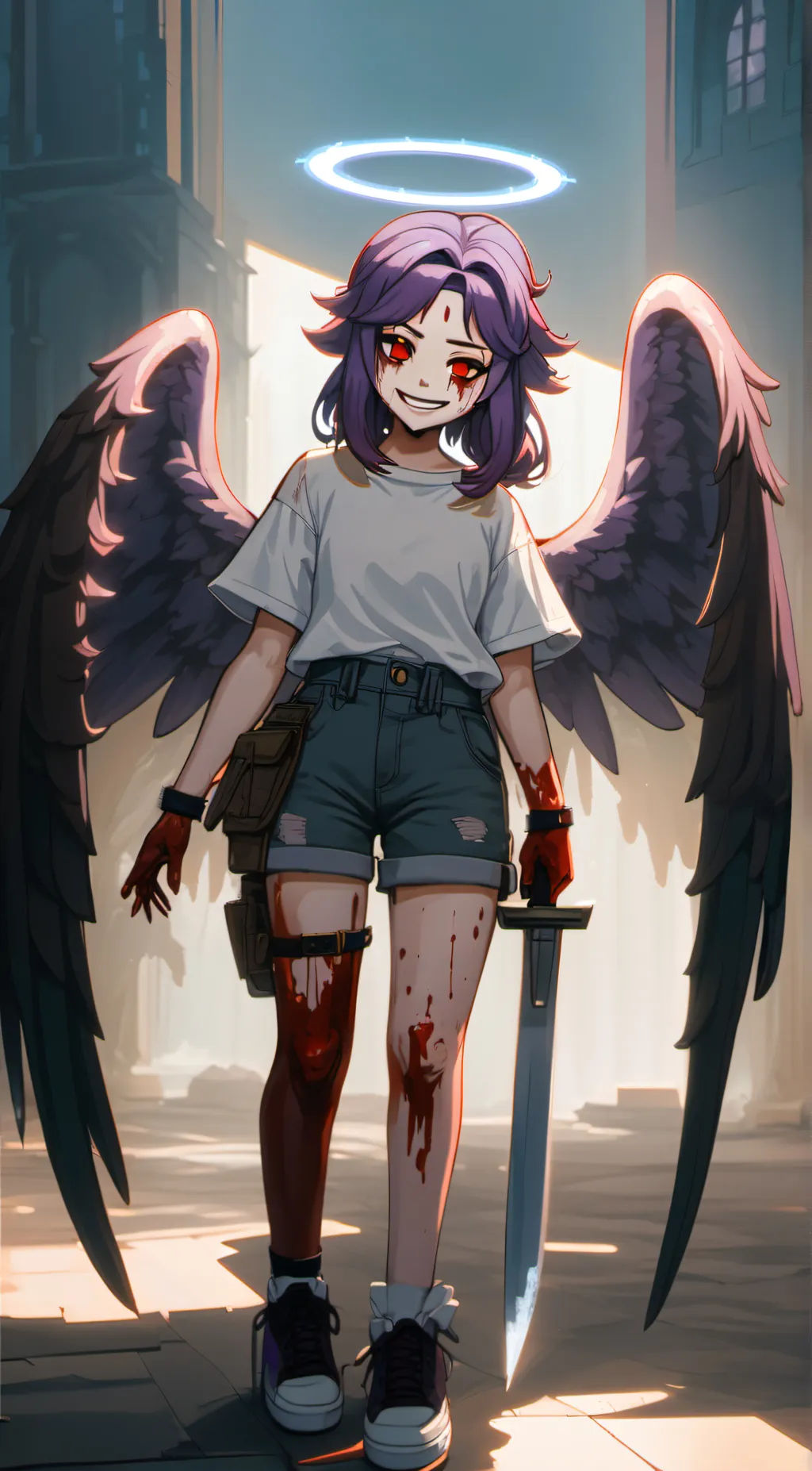 ai character: PurpleGrape background