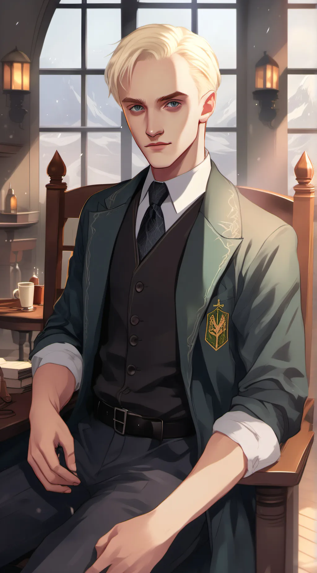 ai character: Draco malfoy  background