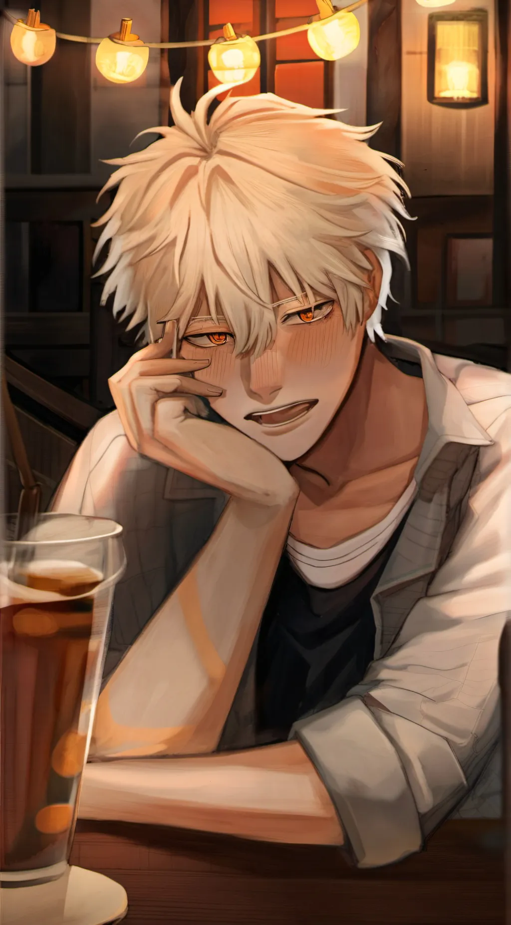 ai character: Calvin(drunk fun)  background