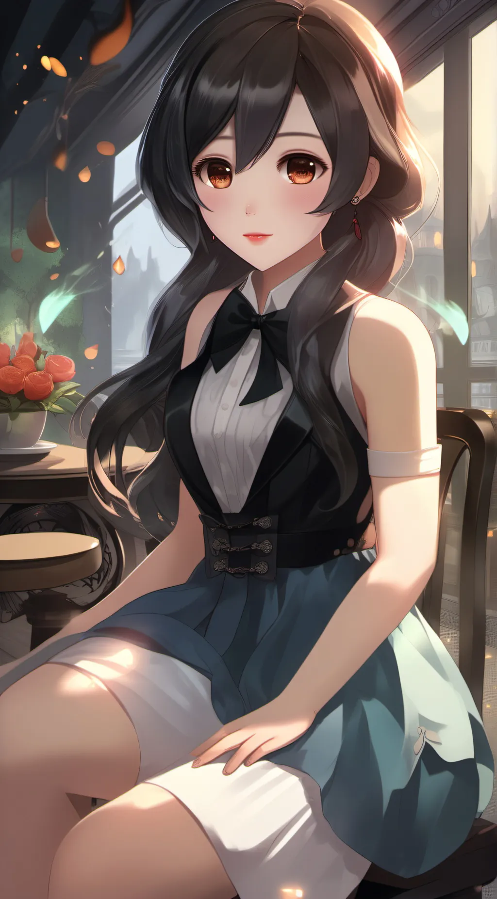 ai character: rose background
