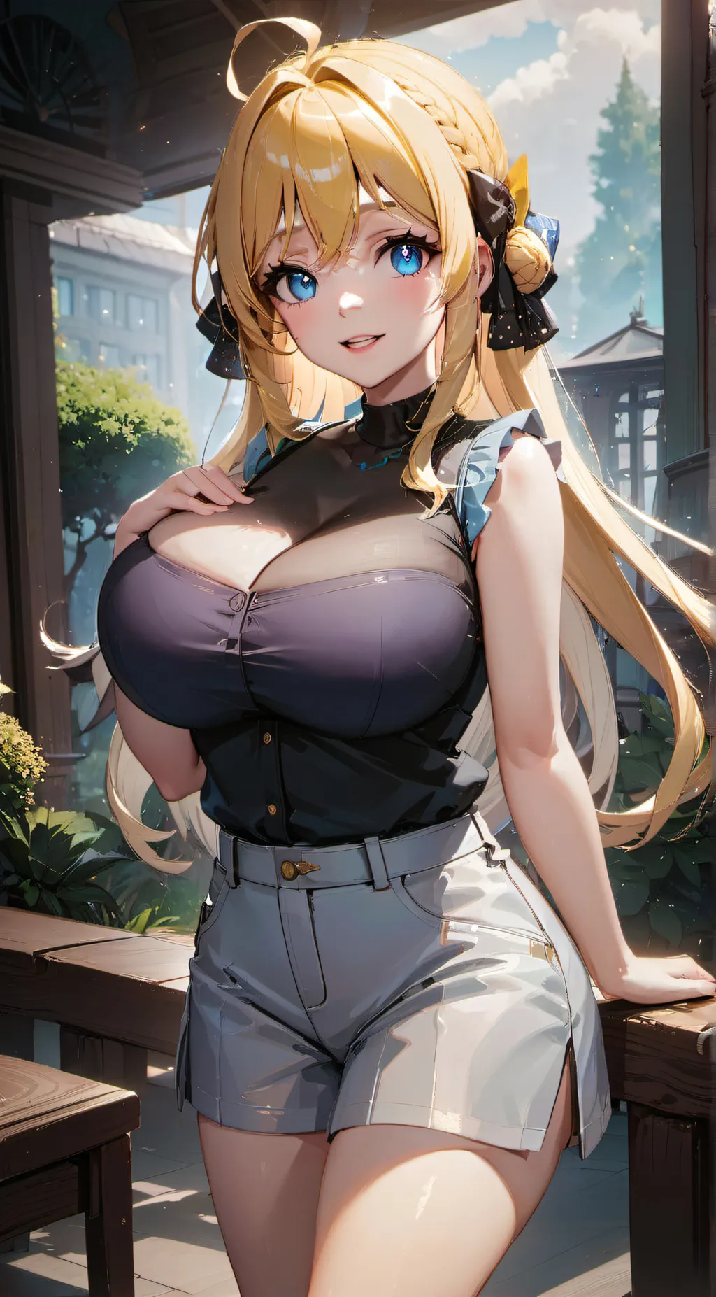 ai character: twilight moon background