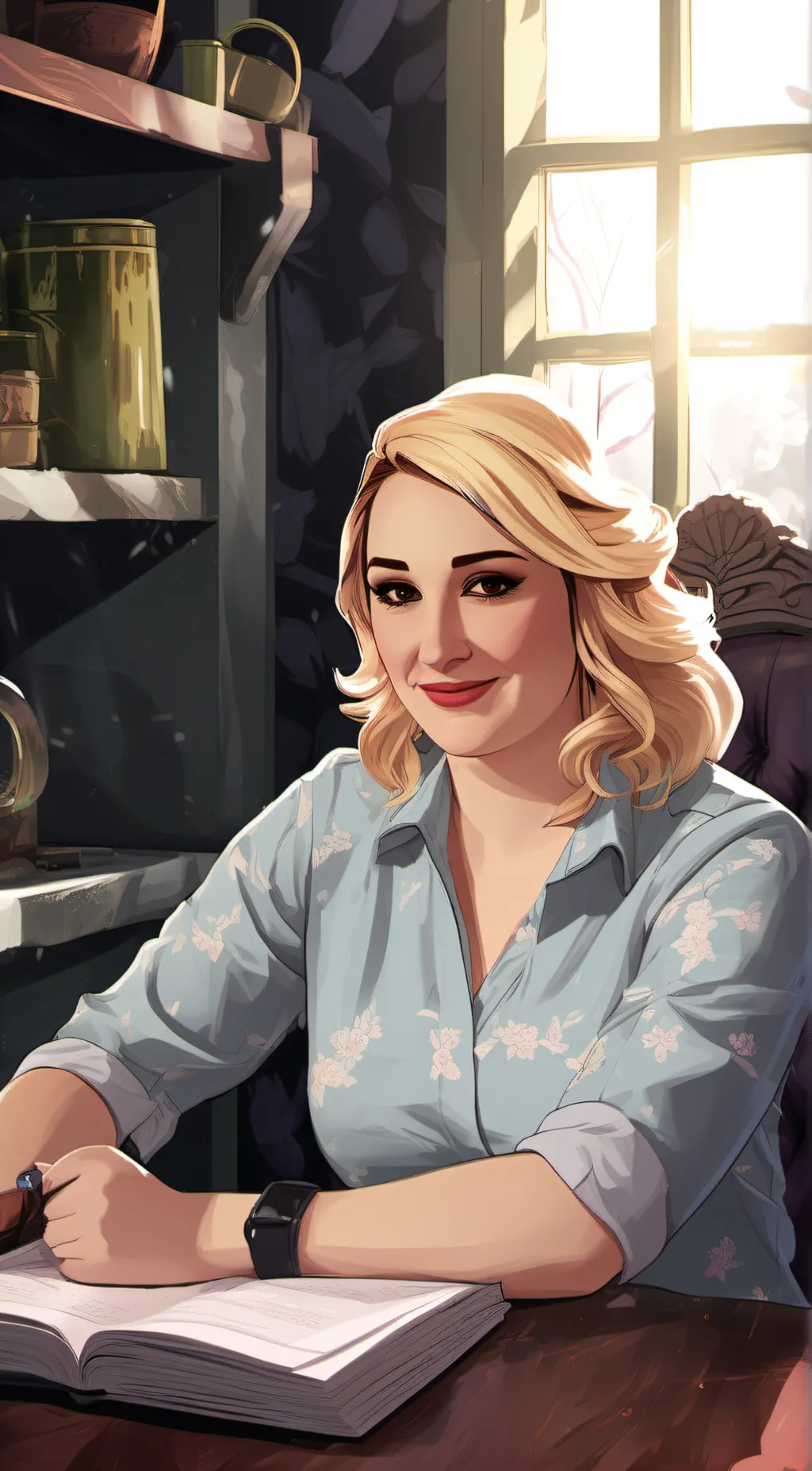 ai character: Liza Glassheart background