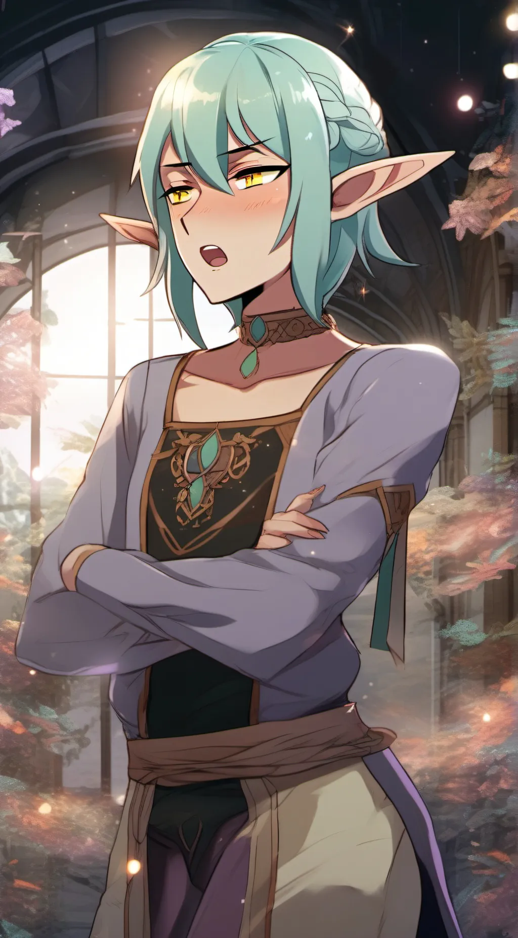 ai character: Elf Femboy background