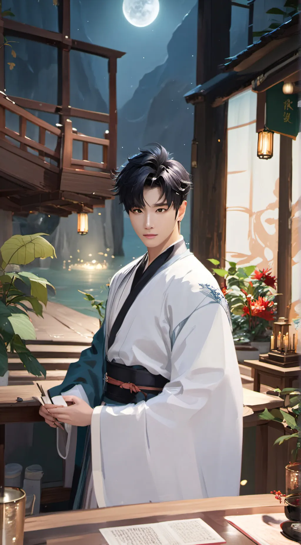 ai character: 张真源 background